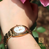 IEKE Xerxes – Montre dorée au charme intemporel & cadran blanc raffiné