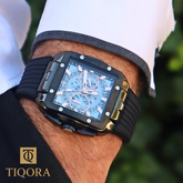 MEGIR Homme – Montre Sport Chronographe Carrée & Bracelet Silicone