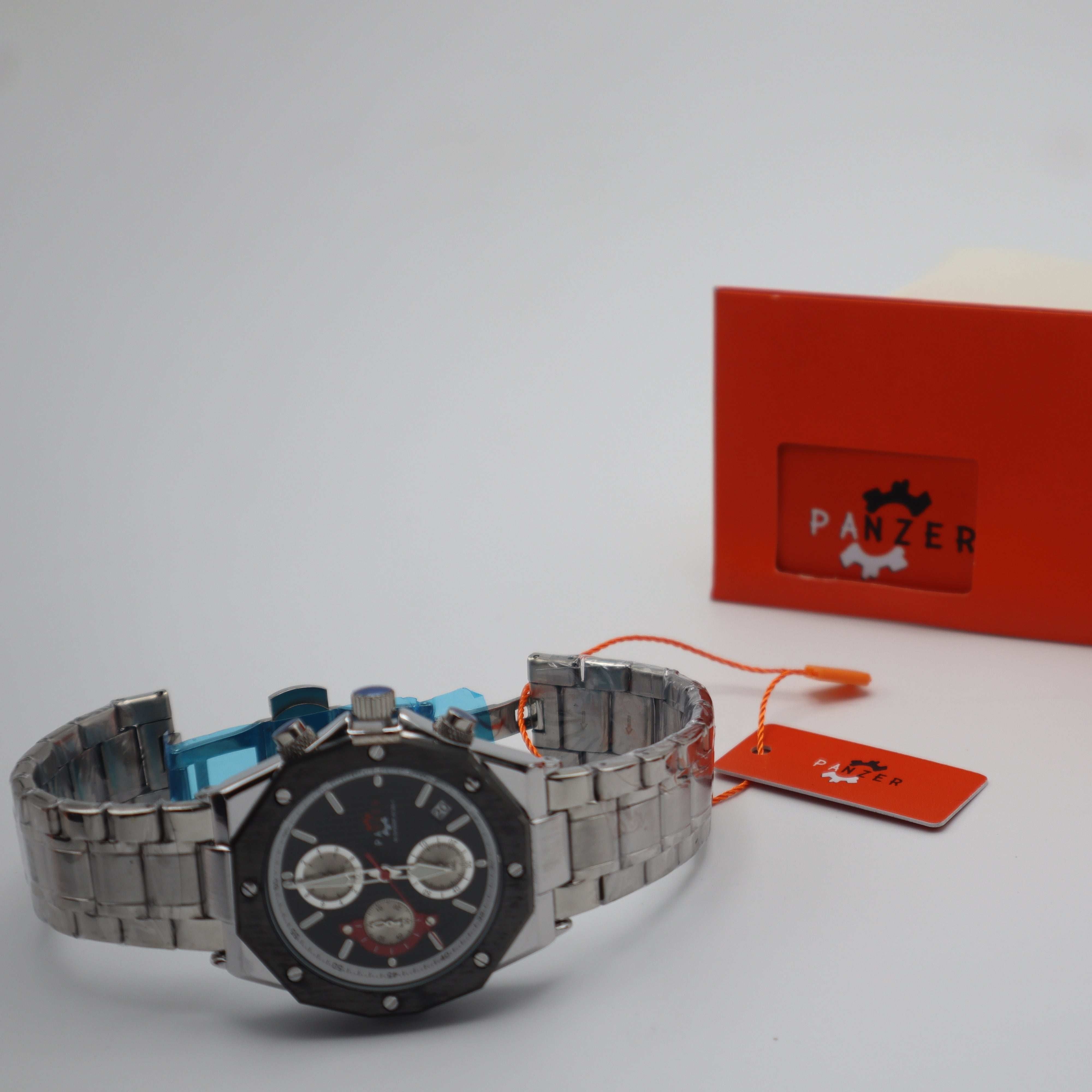 Panzer Original – Montre Homme Argentée & Cadran Noir | Élégance en Acier Inoxydable