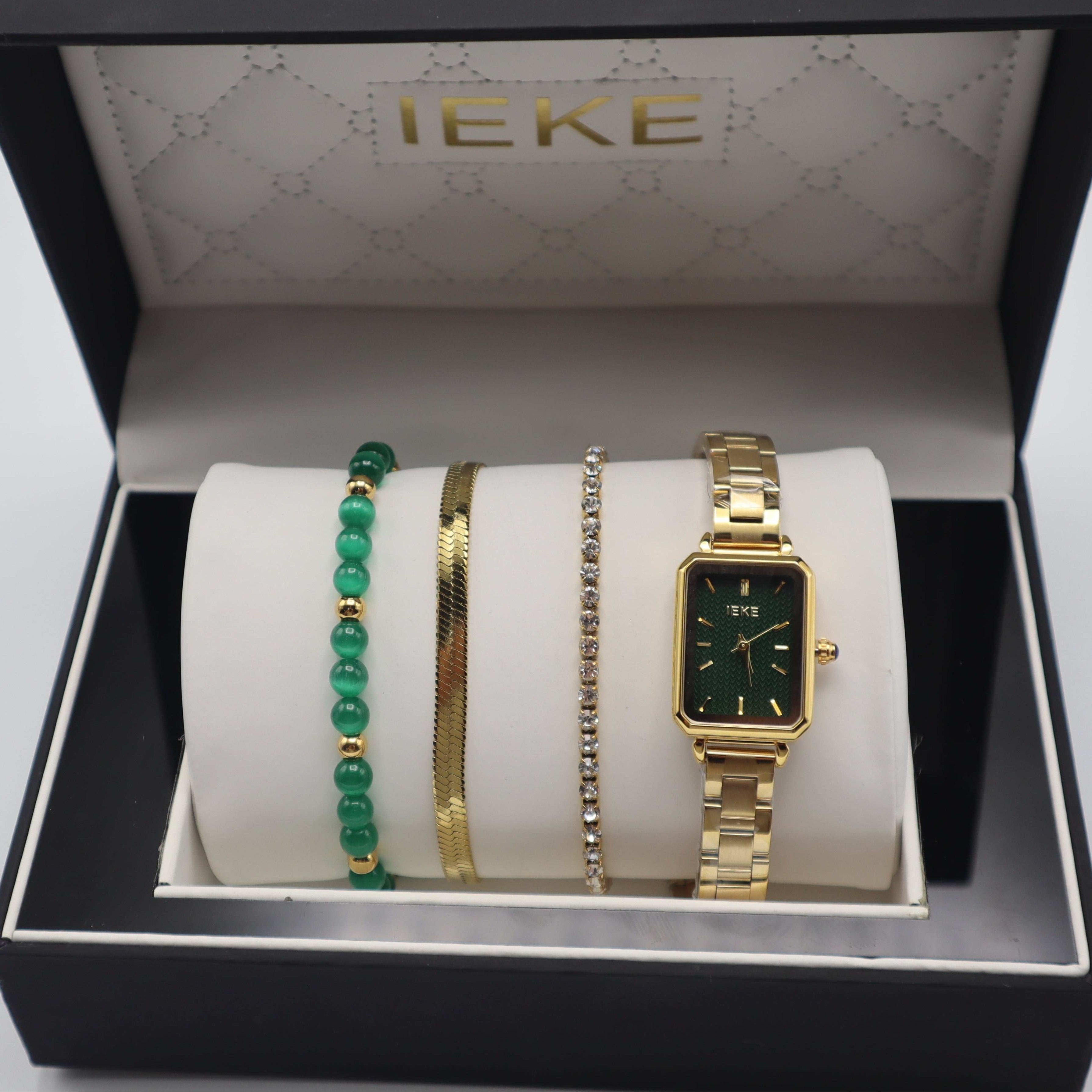 Coffret Cadeau IEKE Palmyra – Élégance Dorée & Vert Éclatant