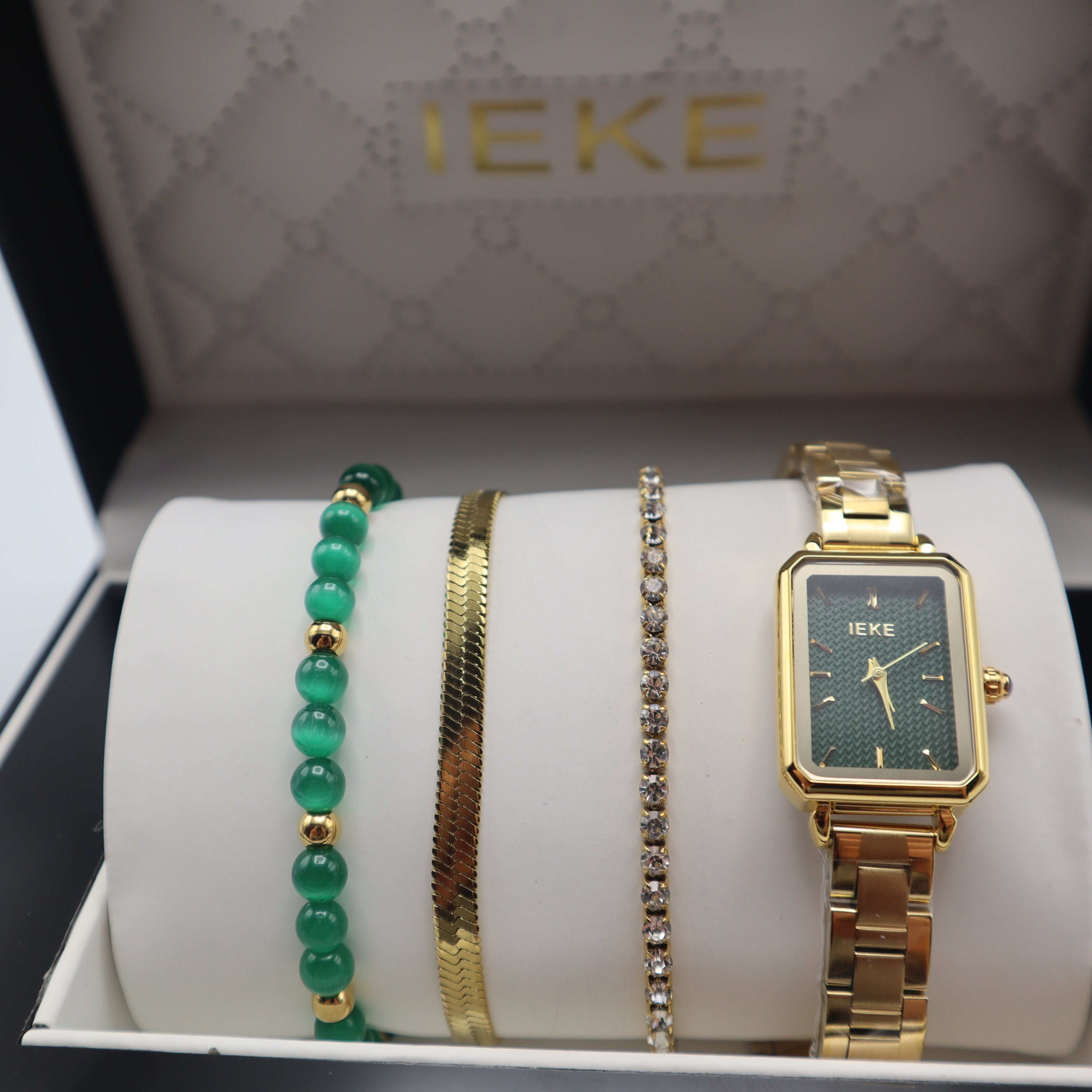 Coffret Cadeau IEKE Palmyra – Élégance Dorée & Vert Éclatant